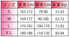 イーグルジャケットサイズ表